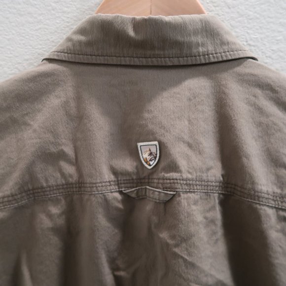 KUHL army green Long Sleeve Tapered Fit Men's Shirt Large - Picture 6 of 6